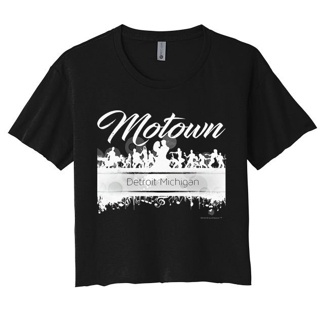 Motown Sound Detroit Michigan Distressed Vintage Crop Top