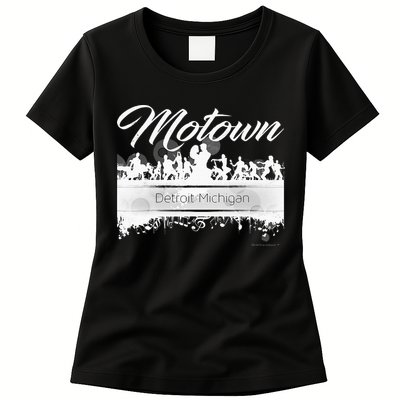 Motown Sound Detroit Michigan Distressed Vintage Womens T-Shirt