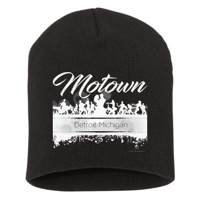 Motown Sound Detroit Michigan Distressed Vintage Short Acrylic Beanie