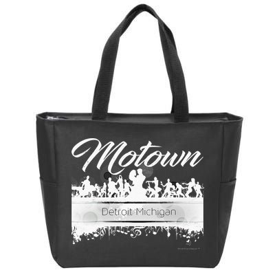 Motown Sound Detroit Michigan Distressed Vintage Zip Tote Bag