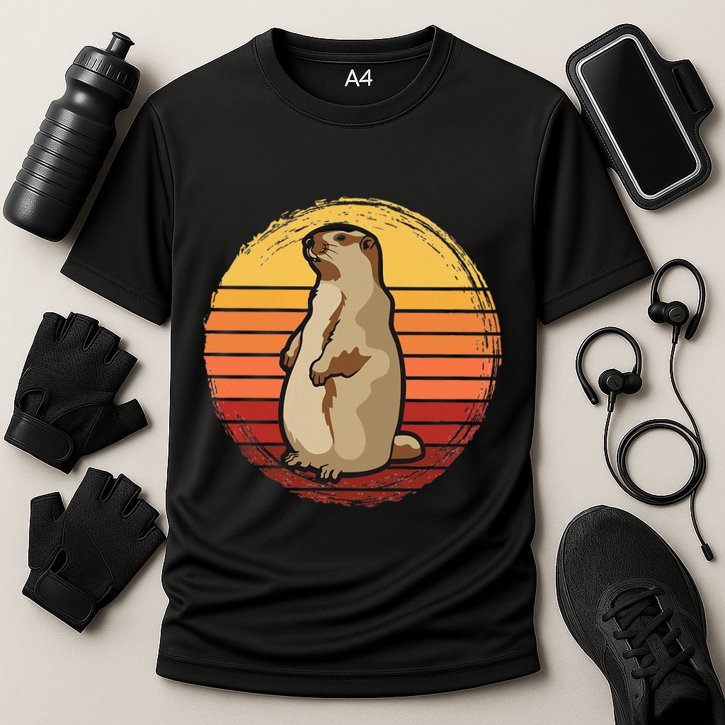Marmot Sunset Design For Marmot Lovers Performance Shirt