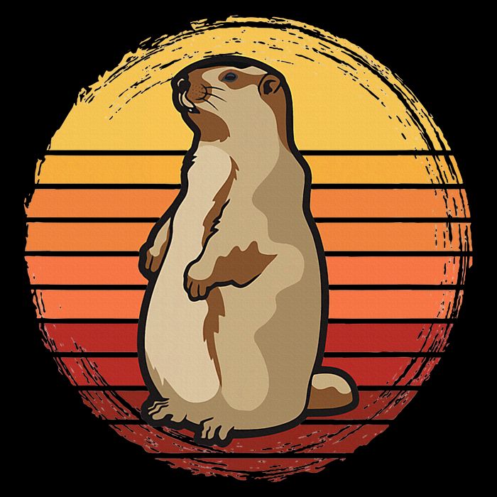 Marmot Sunset Design For Marmot Lovers Sustainable Bucket Hat