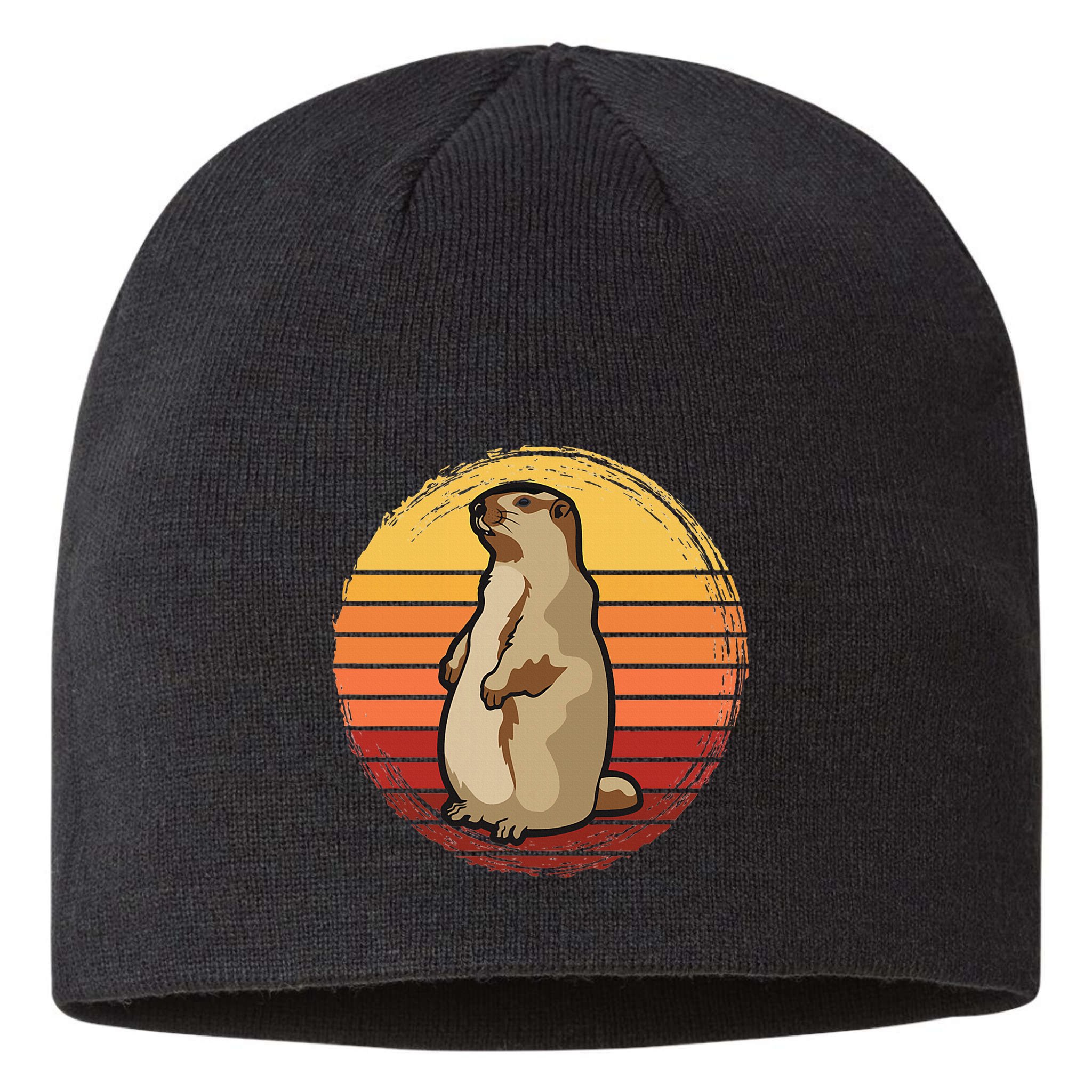 Marmot Sunset Design For Marmot Lovers Sustainable Beanie