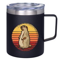 Marmot Sunset Design For Marmot Lovers 12oz Stainless Steel Coffee Mug