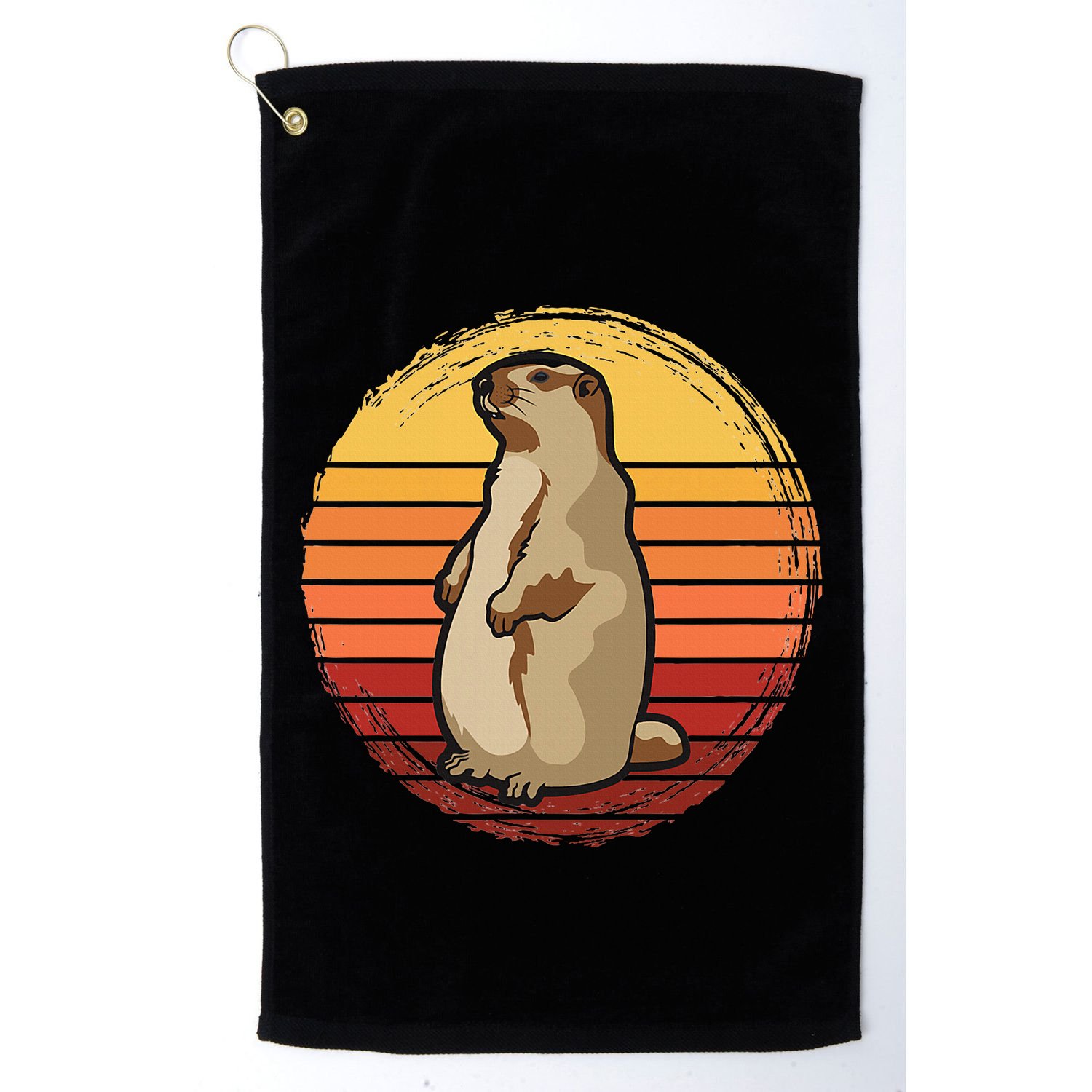 Marmot Sunset Design For Marmot Lovers Golf Towel