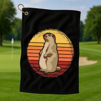 Marmot Sunset Design For Marmot Lovers Golf Towel