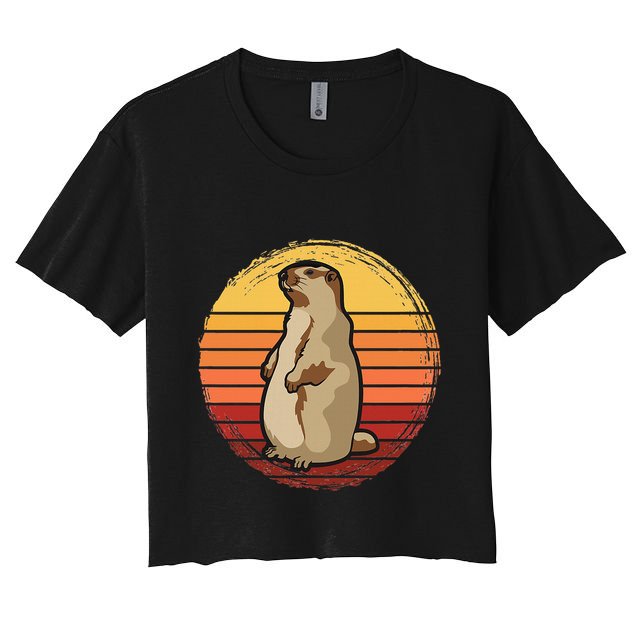 Marmot Sunset Design For Marmot Lovers Crop Top