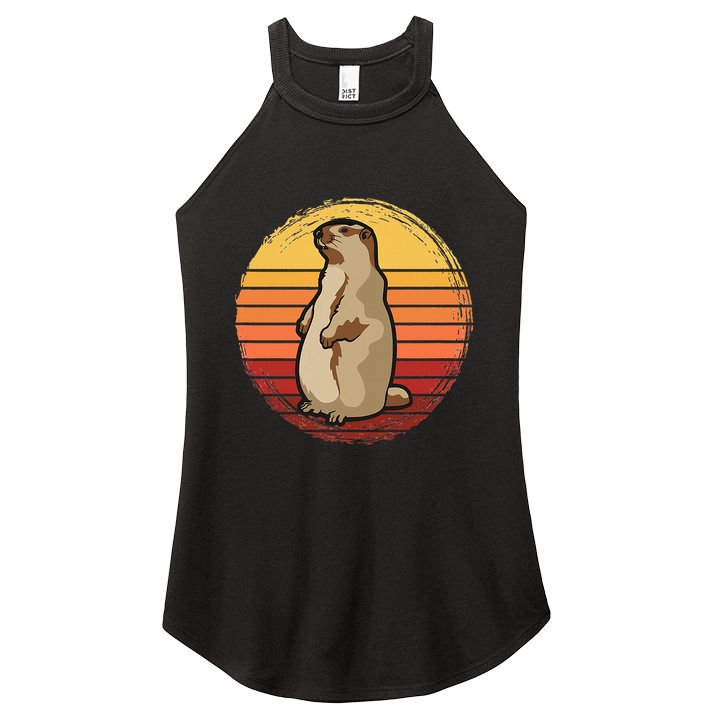 Marmot Sunset Design For Marmot Lovers Women's Perfect Tri Rocker Tank