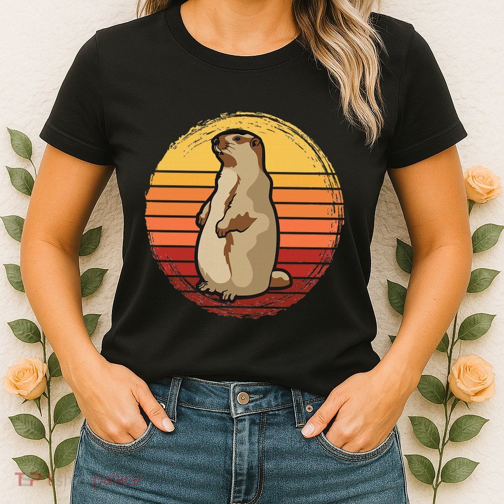 Marmot Sunset Design For Marmot Lovers Womens T-Shirt