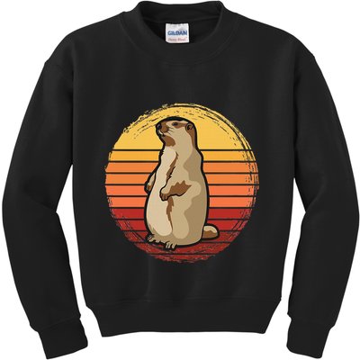 Marmot Sunset Design For Marmot Lovers Kids Sweatshirt