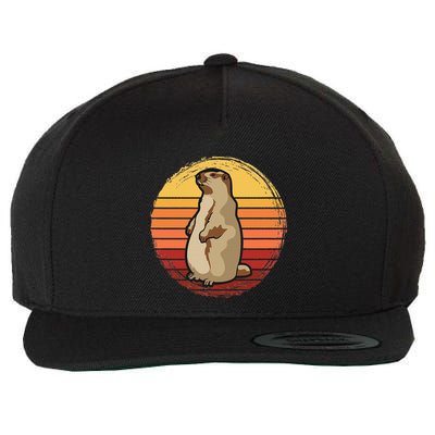 Marmot Sunset Design For Marmot Lovers Wool Snapback Cap