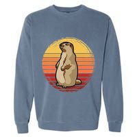 Marmot Sunset Design For Marmot Lovers Garment-Dyed Sweatshirt