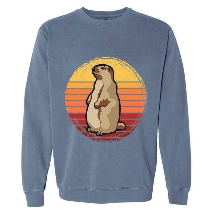 Marmot Sunset Design For Marmot Lovers Garment-Dyed Sweatshirt
