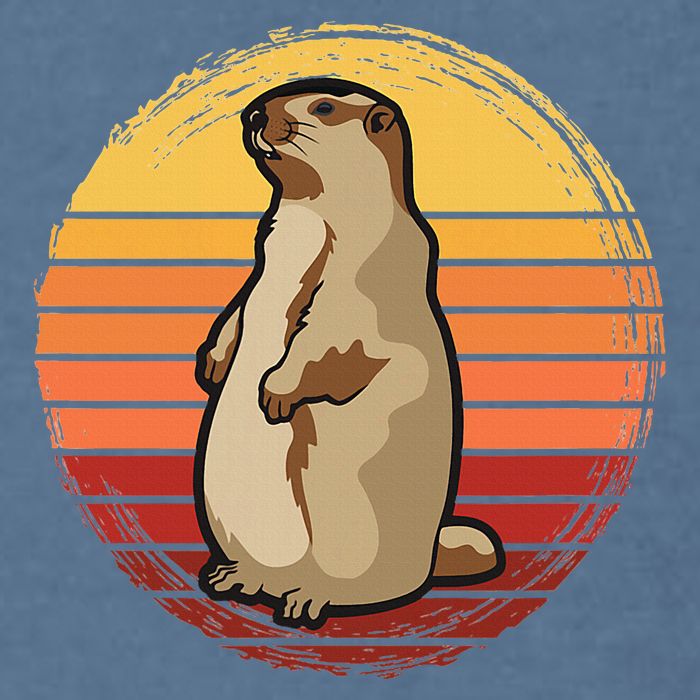 Marmot Sunset Design For Marmot Lovers Garment-Dyed Sweatshirt