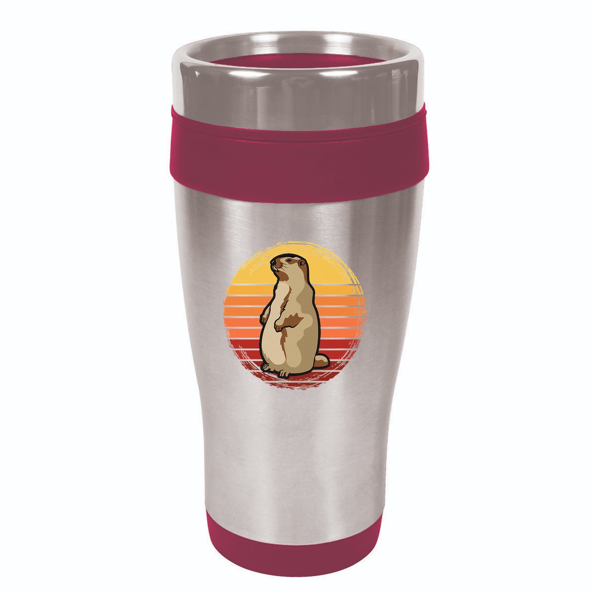 Marmot Sunset Design For Marmot Lovers 16oz Travel Tumbler