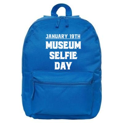 Museum Sie Day Funny January Holidays Meaningful Gift 16 in Basic Backpack