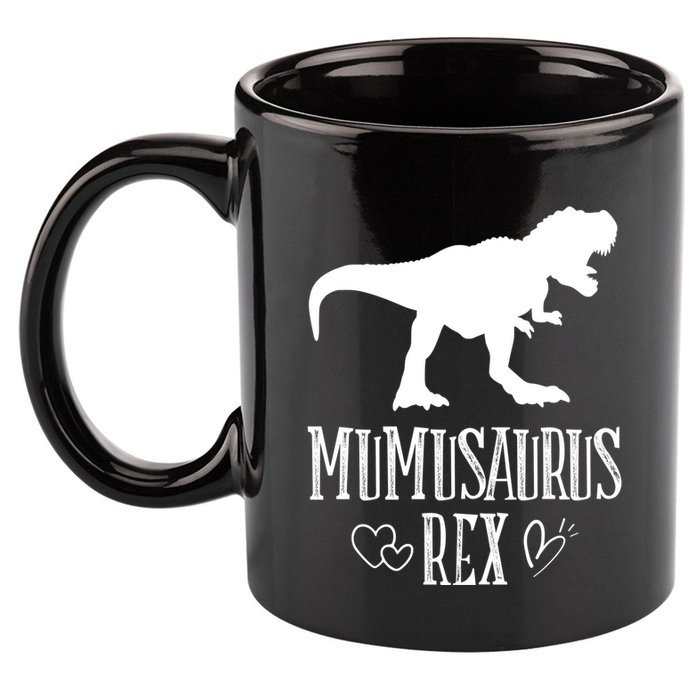Mumu Saurus Dinosaur Mother Grandma Funny Matching Family Funny Gift 11oz C Handle Ceramic Mug