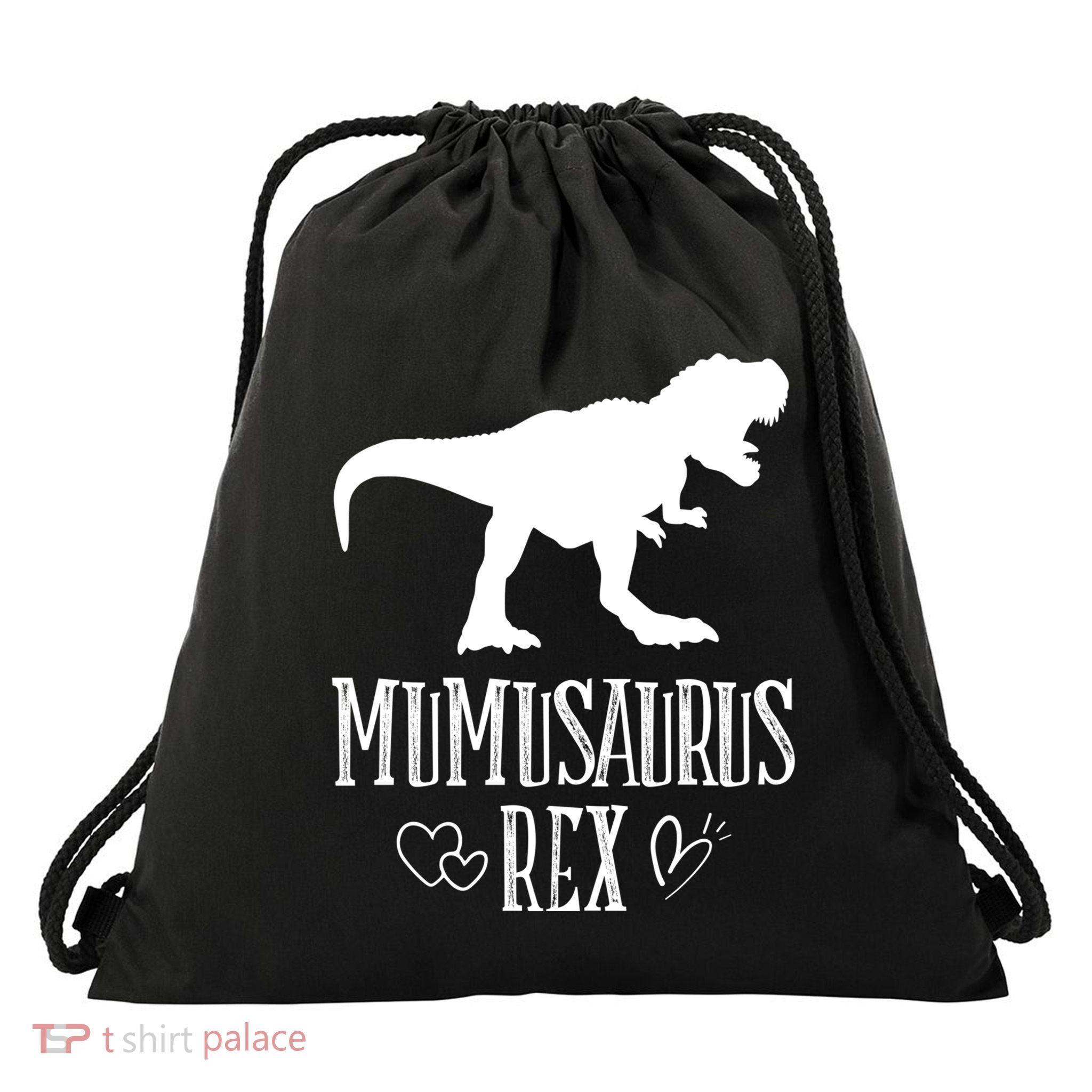Mumu Saurus Dinosaur Mother Grandma Funny Matching Family Funny Gift Drawstring Bag