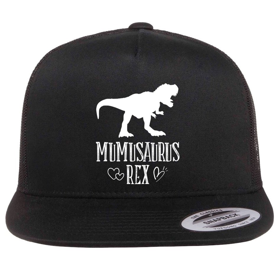 Mumu Saurus Dinosaur Mother Grandma Funny Matching Family Funny Gift Flat Bill Trucker Hat