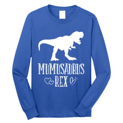Mumu Saurus Dinosaur Mother Grandma Funny Matching Family Funny Gift Long Sleeve Shirt