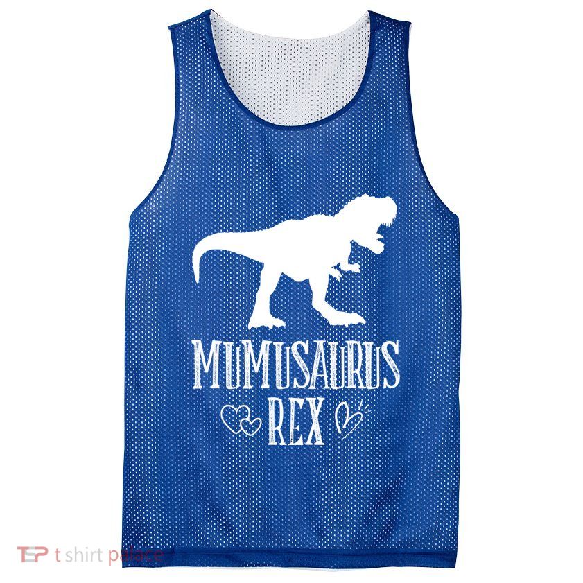Mumu Saurus Dinosaur Mother Grandma Funny Matching Family Funny Gift Mesh Reversible Basketball Jersey Tank