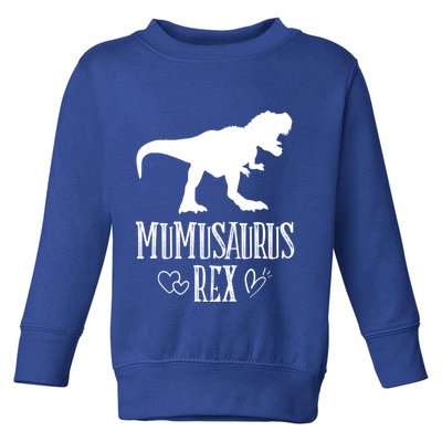 Mumu Saurus Dinosaur Mother Grandma Funny Matching Family Funny Gift Toddler Sweatshirt