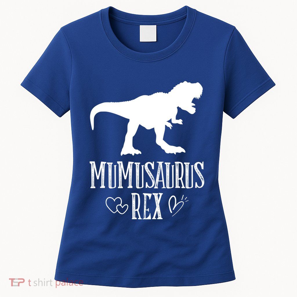 Mumu Saurus Dinosaur Mother Grandma Funny Matching Family Funny Gift Womens T-Shirt