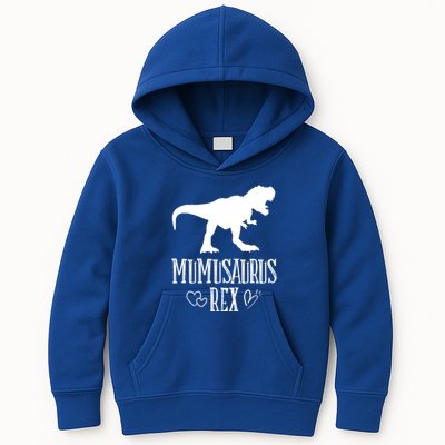 Mumu Saurus Dinosaur Mother Grandma Funny Matching Family Funny Gift Kids Hoodie