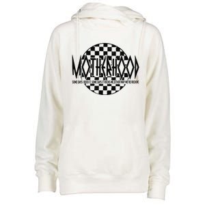 Motherhood Some Days I Rock It Some Days It Rocks Me Mama Womens Funnel Neck Pullover Hood