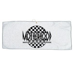 Motherhood Some Days I Rock It Some Days It Rocks Me Mama Large Microfiber Waffle Golf Towel