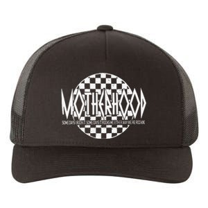 motherhood some days i rock it some days it rocks me Yupoong Adult 5-Panel Trucker Hat