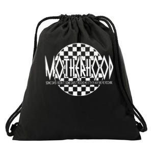 motherhood some days i rock it some days it rocks me Drawstring Bag