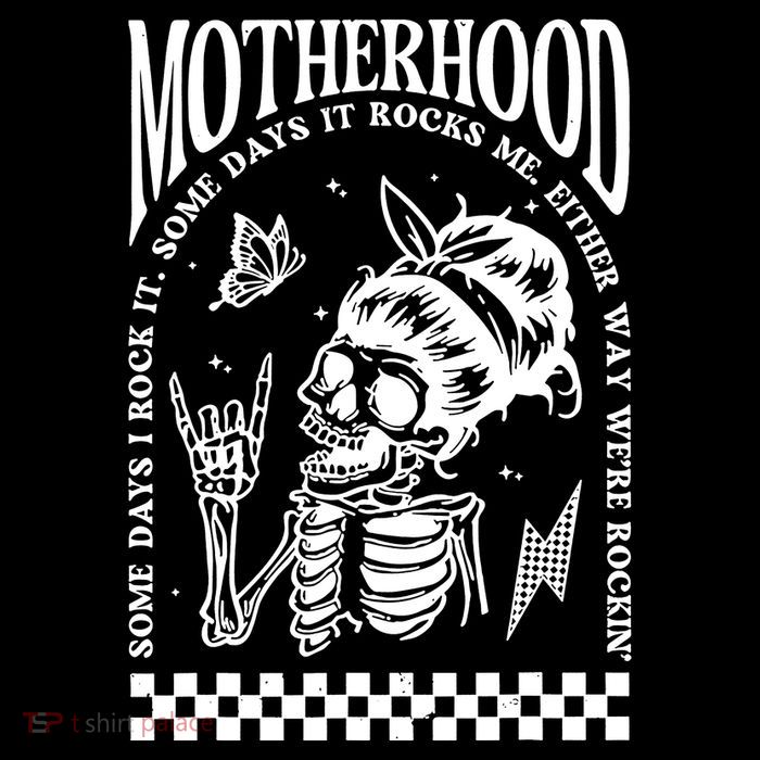 Motherhood Some Day I Rock It Flexfit Unipanel Trucker Cap