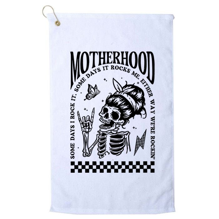 Motherhood Some Day I Rock It Golf Towel