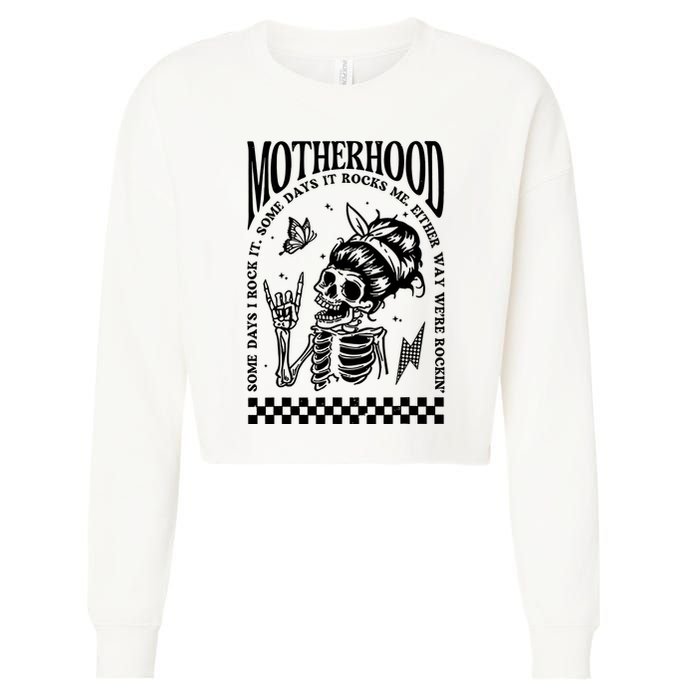 Motherhood Some Day I Rock It Cropped Pullover Crew