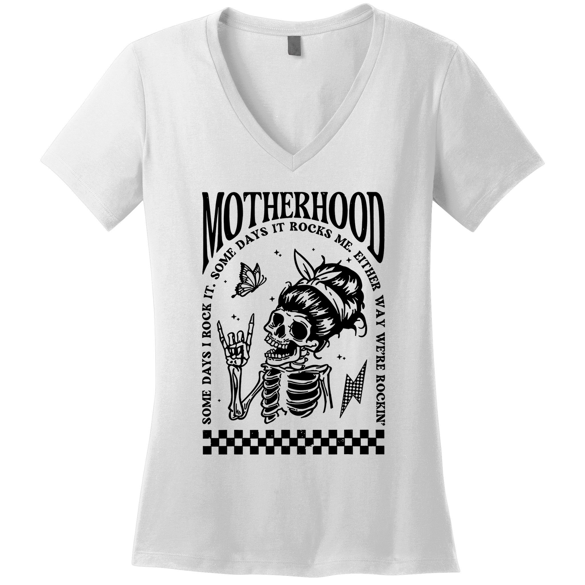 Motherhood Some Day I Rock It Women's V-Neck T-Shirt