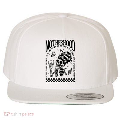 Motherhood Some Day I Rock It Wool Snapback Cap