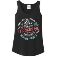 Motherhood Some Days I Rock It Skeleton Sarcastic Mother Day Ladies Essential Tank