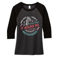 Motherhood Some Days I Rock It Skeleton Sarcastic Mother Day Women's Tri-Blend 3/4-Sleeve Raglan Shirt