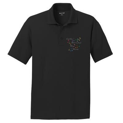 Musician Singer Distracted By Music Notes Art PosiCharge RacerMesh Polo