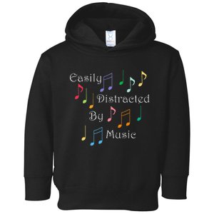 Musician Singer Distracted By Music Notes Art Toddler Hoodie