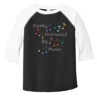 Musician Singer Distracted By Music Notes Art Toddler Fine Jersey T-Shirt