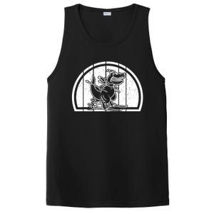 Mountain Skiing Dinosaur Skier Dino Ski Skiing Dino PosiCharge Competitor Tank