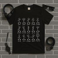 Math Stick Dance Figures Algebra Math Equation Mathematician T-Shirt