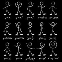 Math Stick Dance Figures Algebra Math Equation Mathematician Drawstring Bag
