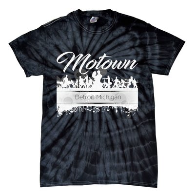 Motown Sound Detroit Michigan Distressed Vintage Tie-Dye T-Shirt