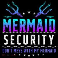 Mermaid Security Don't Mess With My Mermaid Merman Mer Dad Sustainable Knit Beanie