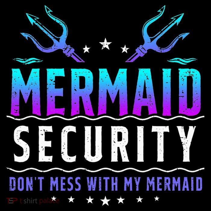 Mermaid Security Don't Mess With My Mermaid Merman Mer Dad Sustainable Knit Beanie