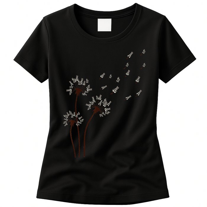 Miniature Schnauzer Dandelion Loves Dog For Mothers Day Dog Womens T-Shirt