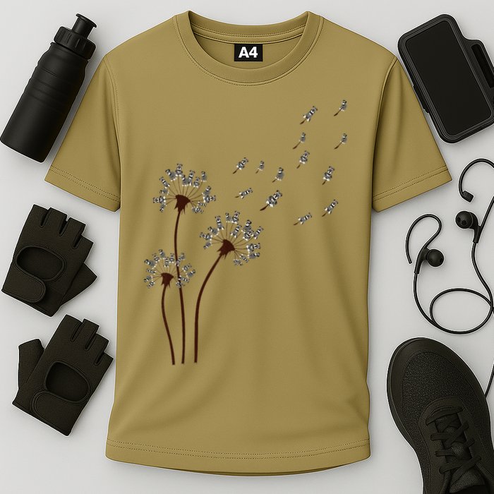Miniature Schnauzer Dandelion Loves Dog For Mothers Day Dog Cooling Performance Crew T-Shirt